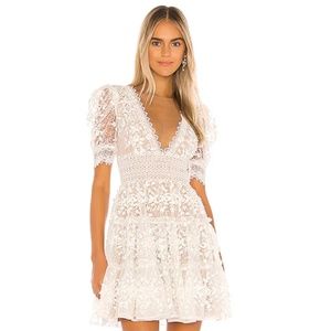 Megan Mini Dress in Blanc Bronx and Banco